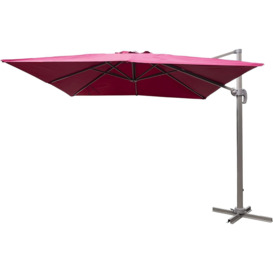 Burgundy parasol square umbrella 264x40x16CM