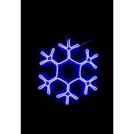 Jumping Snowflake Neon Effect Rope Light Silhouette Double Side 90 Warm White LEDs Christmas Outdoor Home Wall Garden