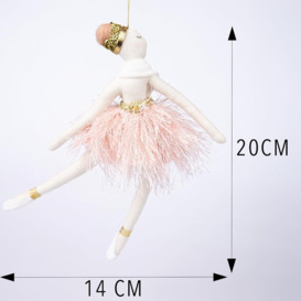 Ballerina Pink 14x20cm - Christmas Hanging Decoration - thumbnail 2