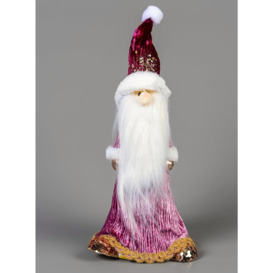 66cm Burgundy Santa - Christmas Figurine - thumbnail 1