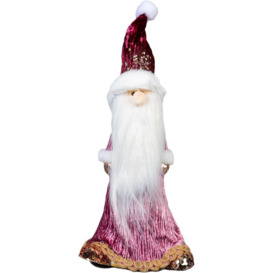 66cm Burgundy Santa - Christmas Figurine - thumbnail 3