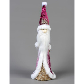 34cm Burgundy Santa - Christmas Figurine - thumbnail 1