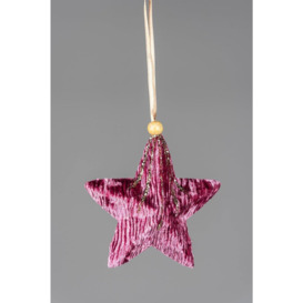 10.5cm Pink Star - Christmas Hanging Decoration - thumbnail 3