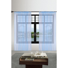 Pair Of Semi Transparent Chiffon Voile Curtains