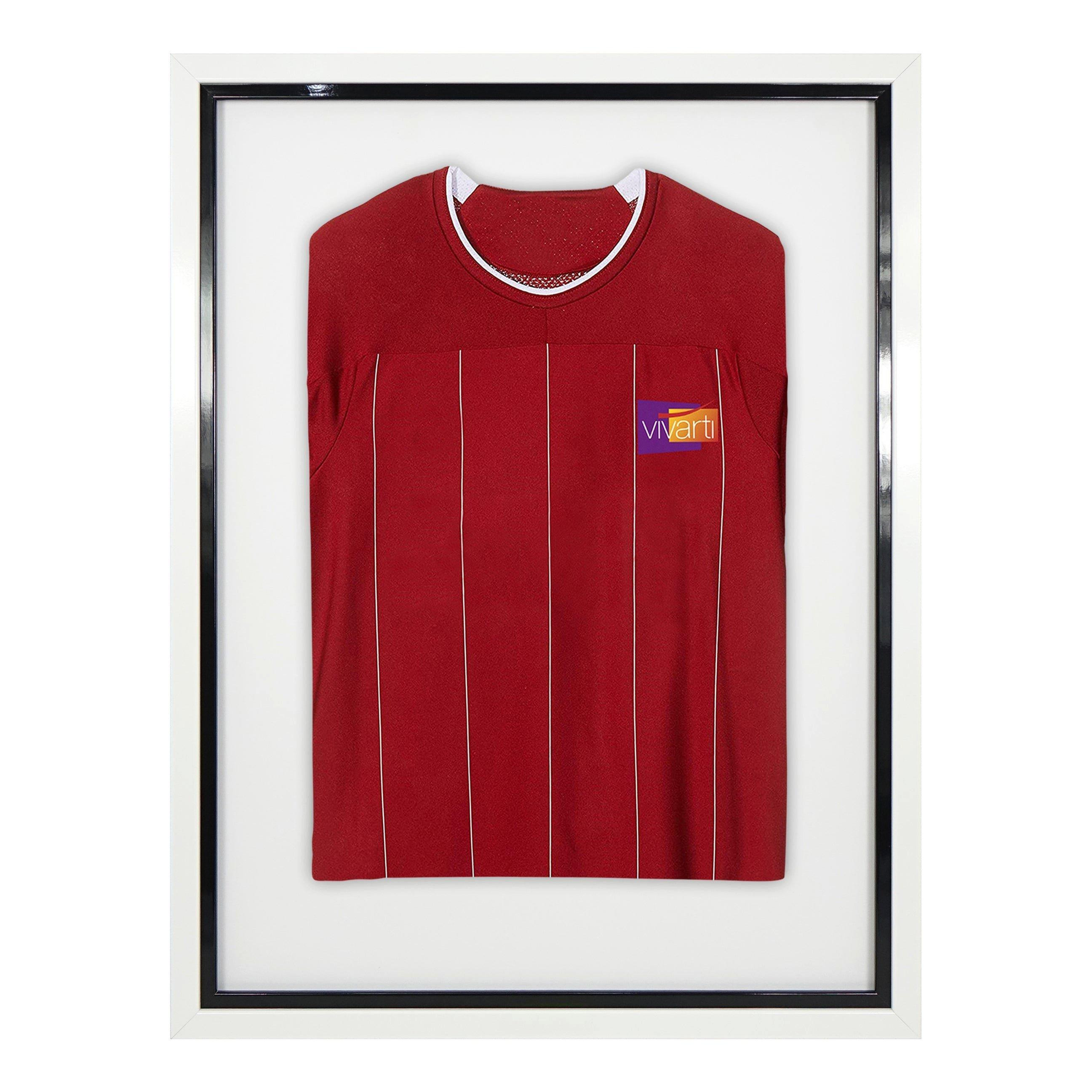 Standard Mounted Sports Shirt Display Frame with White Frame and Black Inner Frame 60 x 80cm - image 1