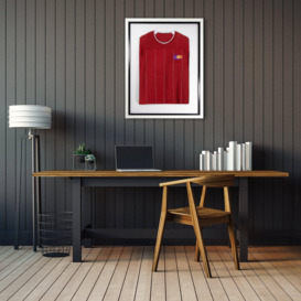 Standard Mounted Sports Shirt Display Frame with White Frame and Black Inner Frame 60 x 80cm - thumbnail 2