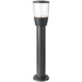 2 PACK Outdoor Post Bollard Light Anthracite 0.5m LED Driveway Foot Path Lamp