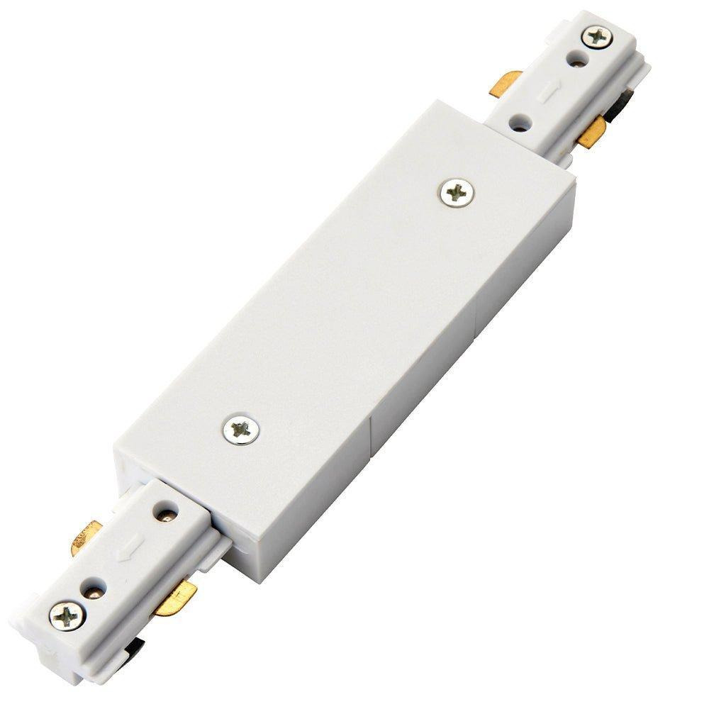 Commercial Track Light Central Connector - 180mm Length - White ABS Rail System - image 1