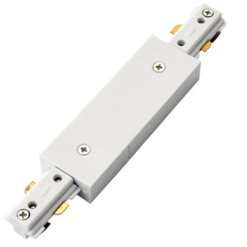 Commercial Track Light Central Connector - 180mm Length - White ABS Rail System - thumbnail 1