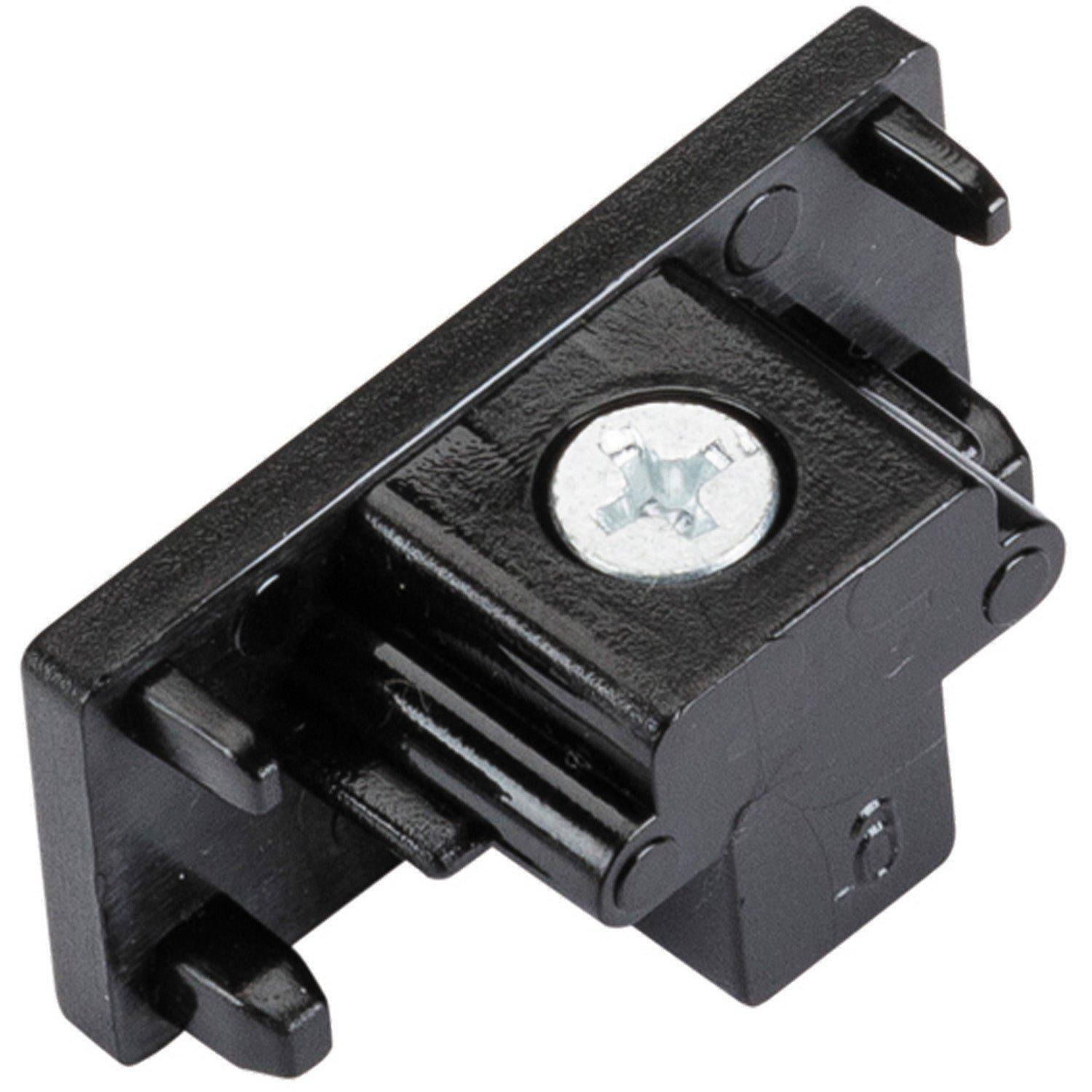 Commercial Track Light Dead End Connector - Single Circuit - Black Pc Rail System - image 1