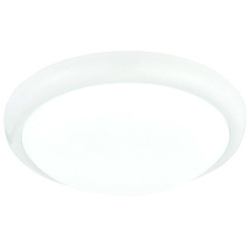 Round LED Flush Ceiling Light 15W Colour Changing White Gloss Indoor Bulkhead - thumbnail 1