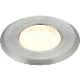 IP67 Outdoor LED Ground Light 0.8W Warm White Steel Flush Decking Floor Lamp - thumbnail 1