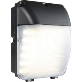 Outdoor Wall Mounted Bulkhead Light - 30W Cool White LED - Photocell Sensor - thumbnail 1