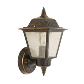 Outdoor IP44 Wall Light Weathered Bronze LED E27 60W