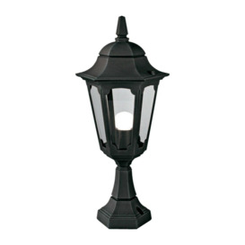 Outdoor IP44 1 Bulb Wall Ground Pedestal Lamp Light Black LED E27 100W d02084