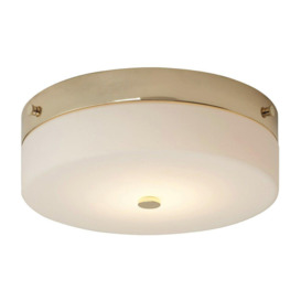 1 Bulb Flush Light Low Ceiling Polished Gold LED GX53 9W Bulb