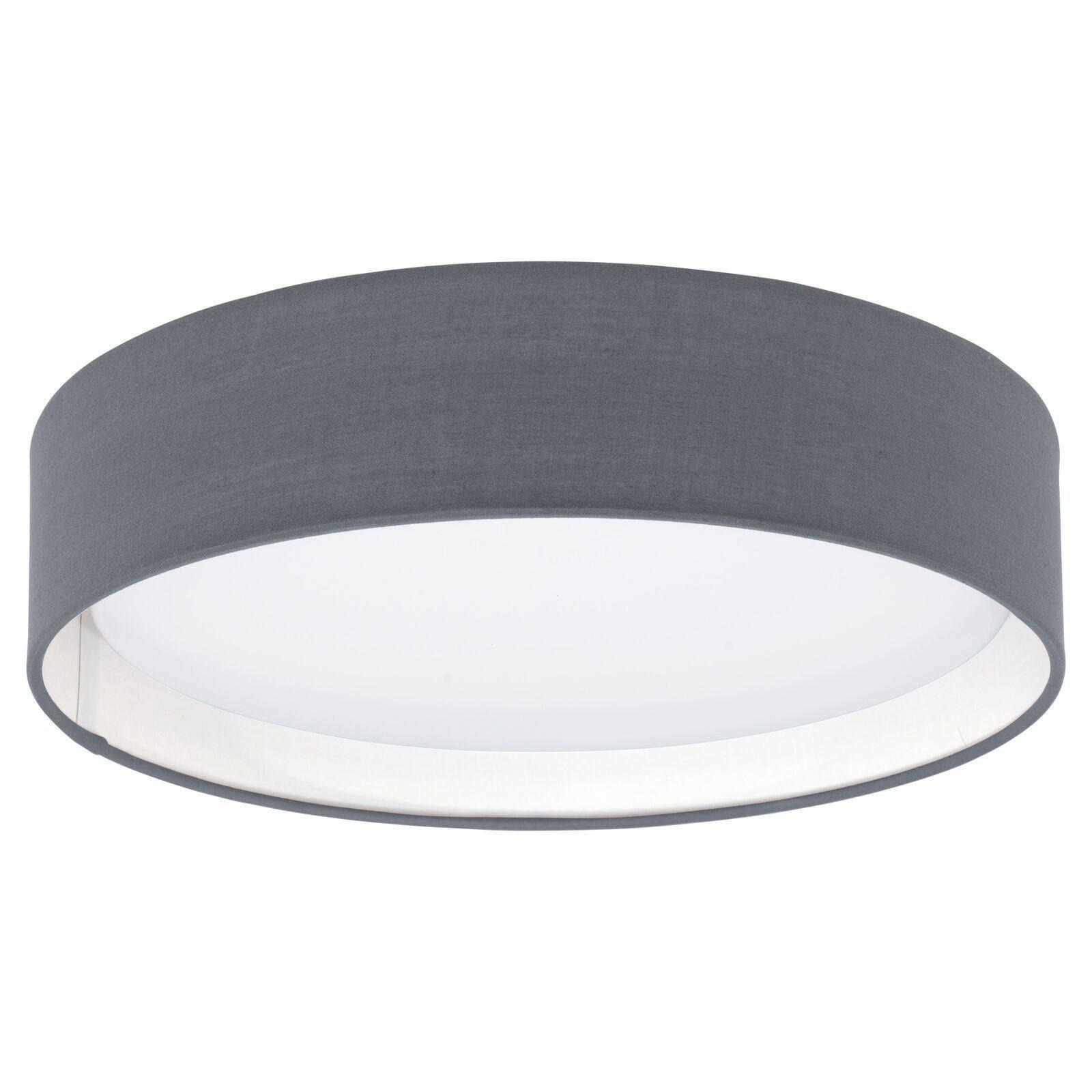 Flush Ceiling Light Colour White Steel Shade Grey & Plastic Bulb LED 11W - image 1