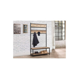 Urban Coat Rack & Bench Brown