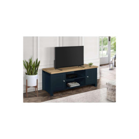 TV Unit Blue Oak Birlea Highgate Large Entertainment Navy Farmhouse Shabby Chic