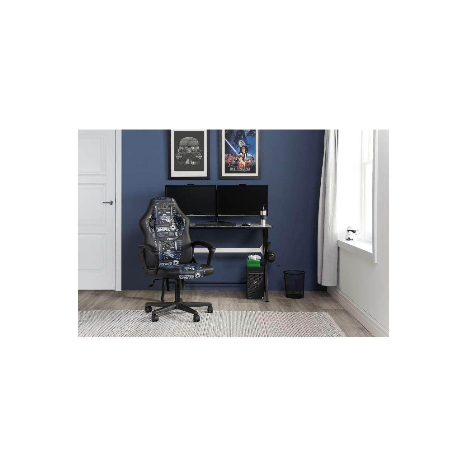 Official Disney Star Wars Blue Computer Gaming Office Swivel Chair - image 1