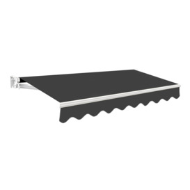 Patio Awning Canopy Retractable Manual No Torsion Bar 3.0m x 2.5m