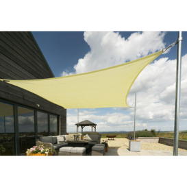 5.4m Square Breathable Sun Shade Canopy 90% UV Resistance Free Rope - thumbnail 3