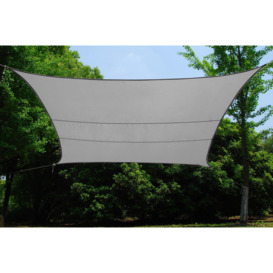 5m x 4m Waterproof Patio Sun Shade Sail Canopy 98% UV Block Free Rope - thumbnail 2