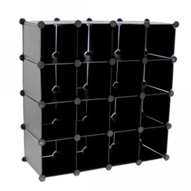Interlocking 16 Compartment Shoe Organiser Cube