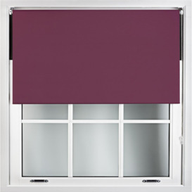Aubergine Blue Blackout Roller Blind - Trimmable Roller Shade for Home and Office