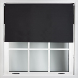 Black Blackout Roller Blind - Trimmable Roller Shade for Home and Office