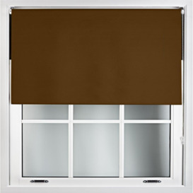 Brown Blackout Roller Blind - Trimmable Roller Shade for Home and Office - thumbnail 1