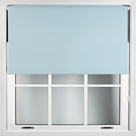 Duck Egg Blue Blackout Roller Blind - Trimmable Roller Shade for Home and Office