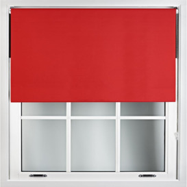 Red Blackout Roller Blind - Trimmable Roller Shade for Home and Office