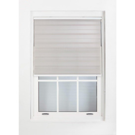 Grey Day and Night Window Roller Blind - Adjustable Shade Zebra Blind - thumbnail 3
