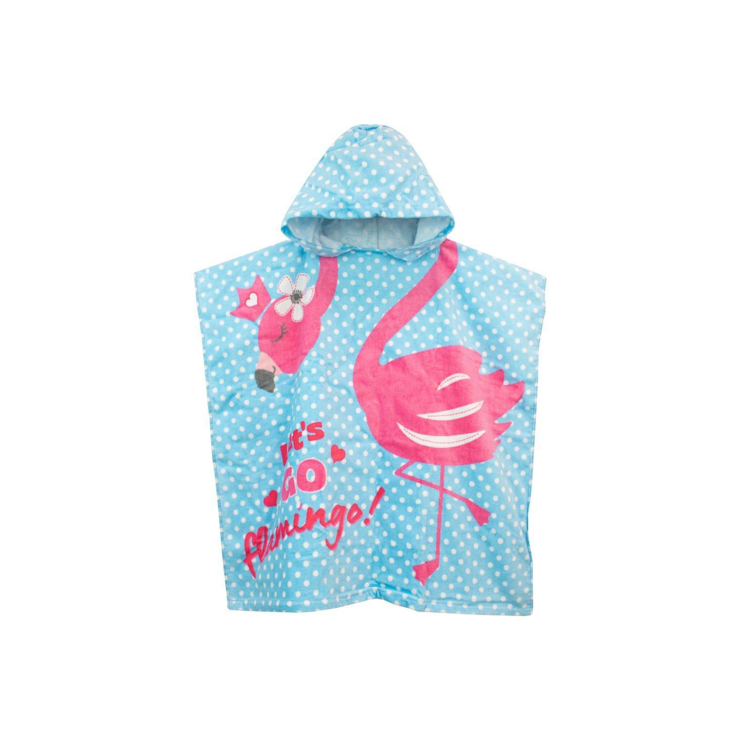 Let's Go Flamingo Hooded Towel Poncho - image 1