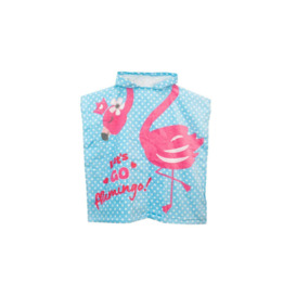 Let's Go Flamingo Hooded Towel Poncho - thumbnail 2