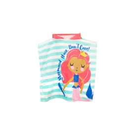Mermaid Hair Don't Care Hooded Towel Poncho - thumbnail 2
