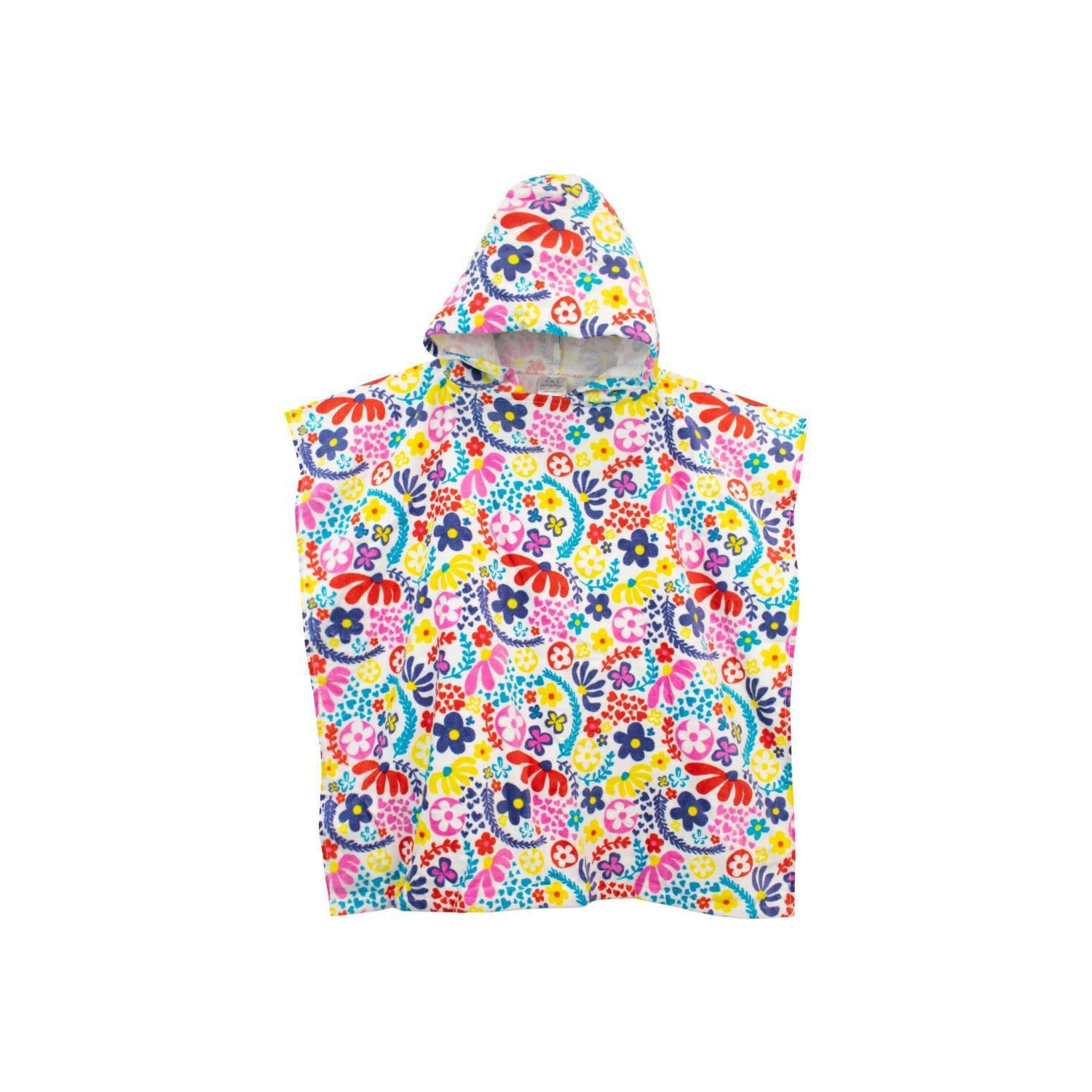 Floral Pattern Hooded Towel Poncho - image 1