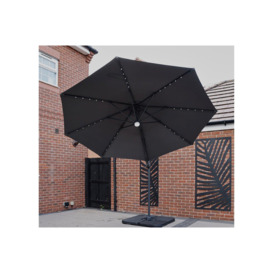 Roma 3M Solar LED Cantilever Parasol