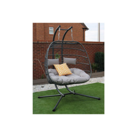 Bradway Hanging Rope Swing Egg Chair With Cushions And Rain Cover