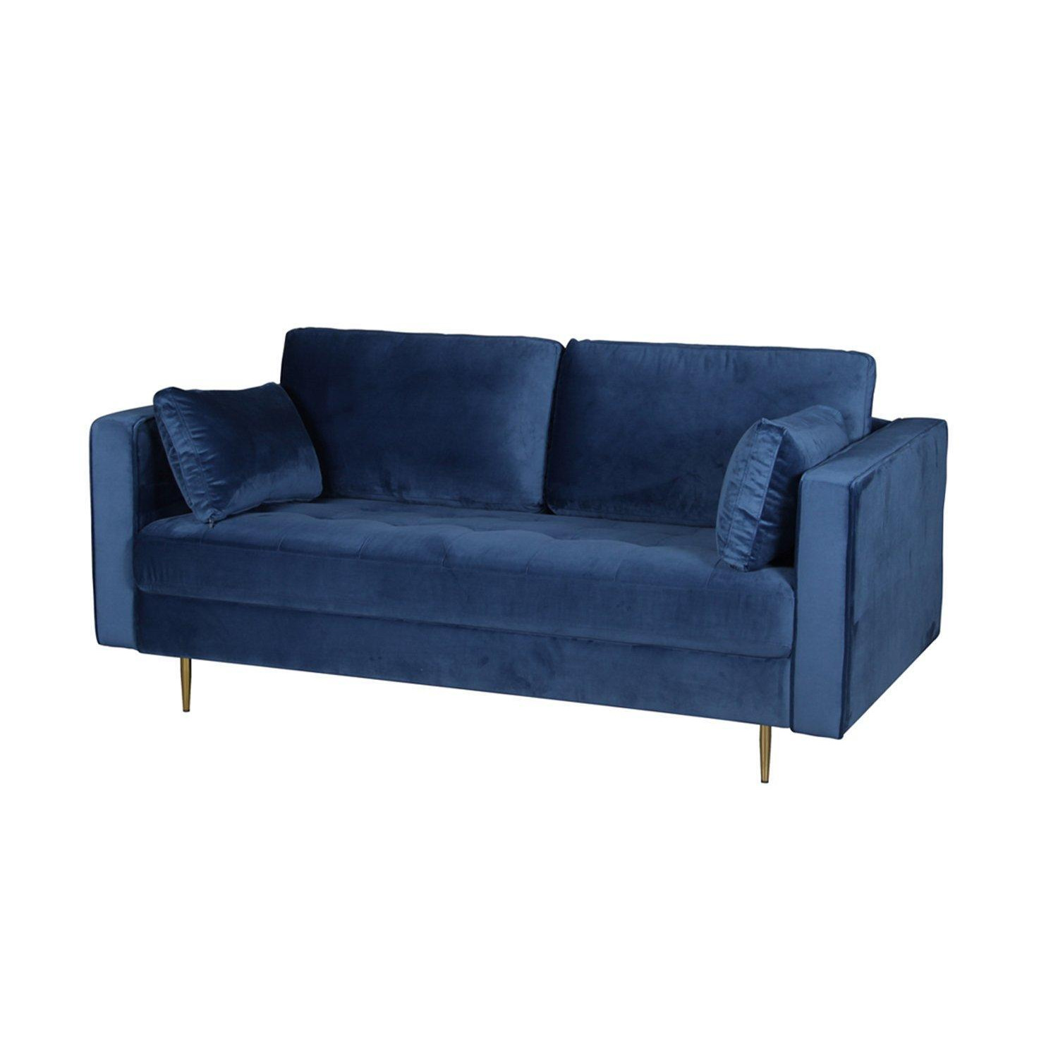 Avery Velvet 2 Seater Sofa with 2 Scatter Cushions - image 1