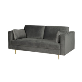 Avery Velvet 2 Seater Sofa with 2 Scatter Cushions - thumbnail 3