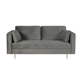 Avery Velvet 2 Seater Sofa with 2 Scatter Cushions - thumbnail 2