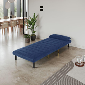 Jola Velvet Foldable Single Sofa Bed With Pillow - thumbnail 3