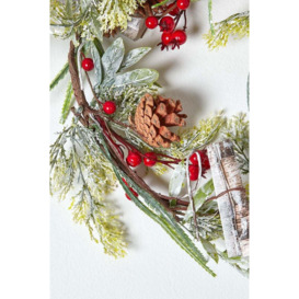 Artificial Wreath with Berries and Pinecones, 18 Inches - thumbnail 2