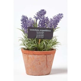 Artificial Lavender Plant in Decorative Pot