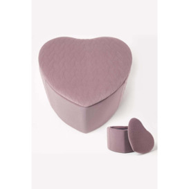 Arundel Heart-Shaped Velvet Footstool with Storage