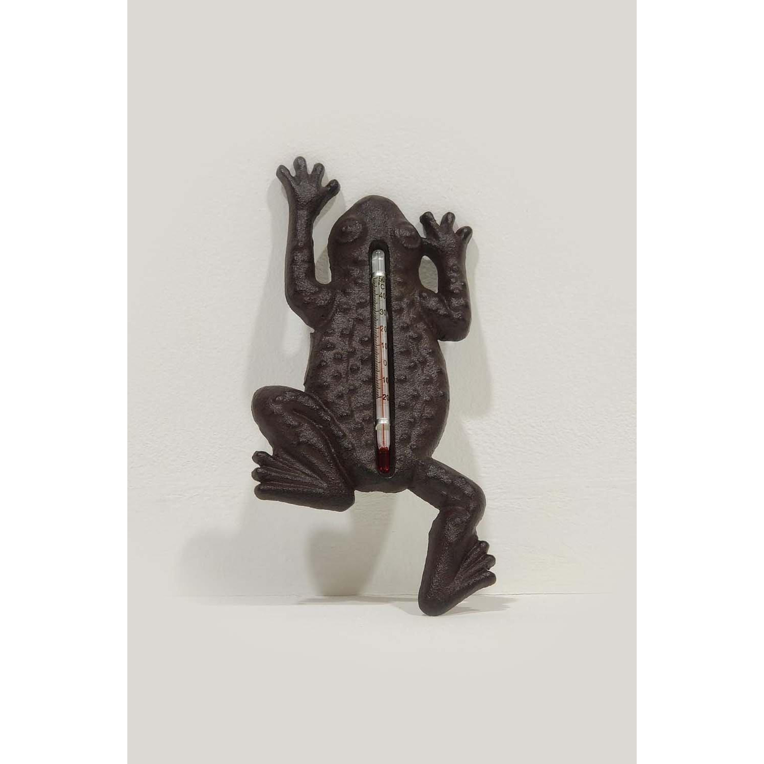 Cast Iron Thermometer Frog - image 1
