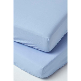 Cotton Cot Bed Fitted Sheets 200 Thread Count, 2 Pack