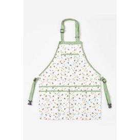 Gardening Apron with Floral Bee Design - thumbnail 1